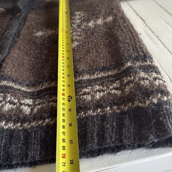 Eddie Bauer Nanaimo Handknit Brown Merino Wool Cozy Cardigan MOHAIR/MERINO - Picture 15 of 15
